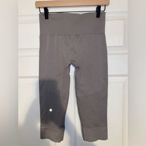 Lululemon Ebb to the Street Cropped Grey Leggings